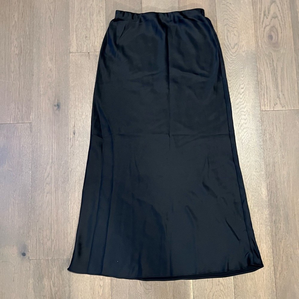 Abercrombie & Fitch Black Satin Maxi Skirt
